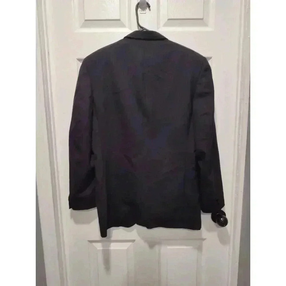 Ted Lapidus Italian Tuxedo Style Jacket Blazer Mens 38R Black 100% Wool Pristine - Picture 2 of 10